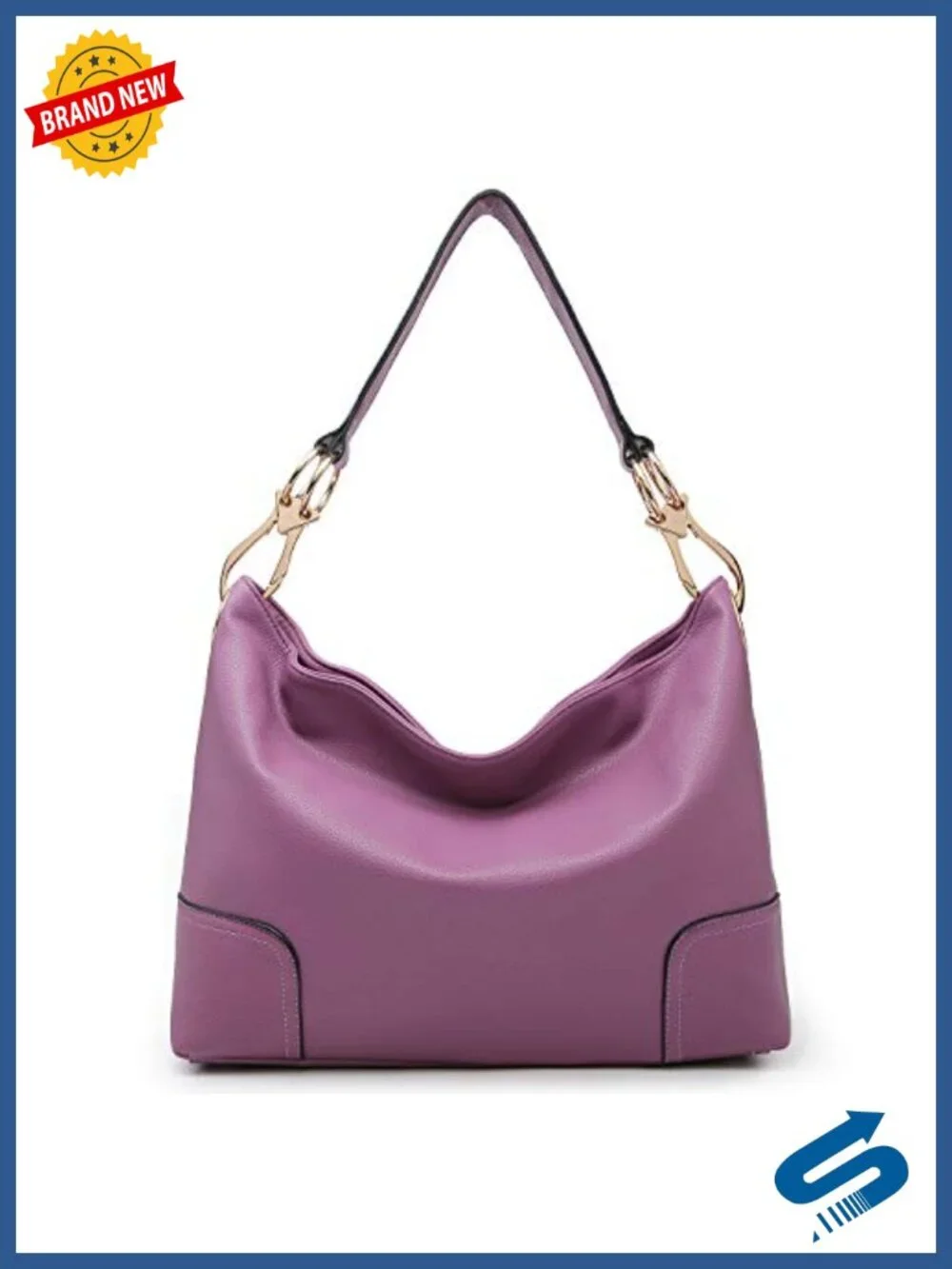 Slouchy Hobo Bag Vegan Leather Shoulder Tote Handbag